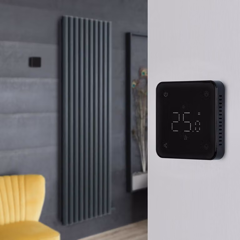Radiatore Elettrico Verticale Design Antracite 1784x590mm - Doppio pannello - Termostato Wi-Fi