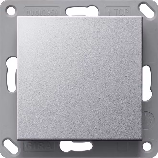 Gira 242126 Trasmettitore radio da parete senza batterie, singolo, Sistema 55, colore alluminio