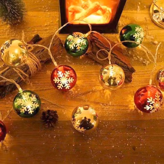 Luci LED per l'albero di Natale, lunghezza 3 metri, 20 LED, lampadine elettrolitiche, connessione USB.