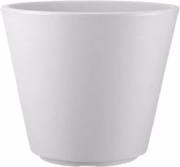 Vaso Rotondo Tera Ribeira Chalk per Piante Grandi Indoor e Outdoor in Plastica Bianco Gesso Ø60 cm