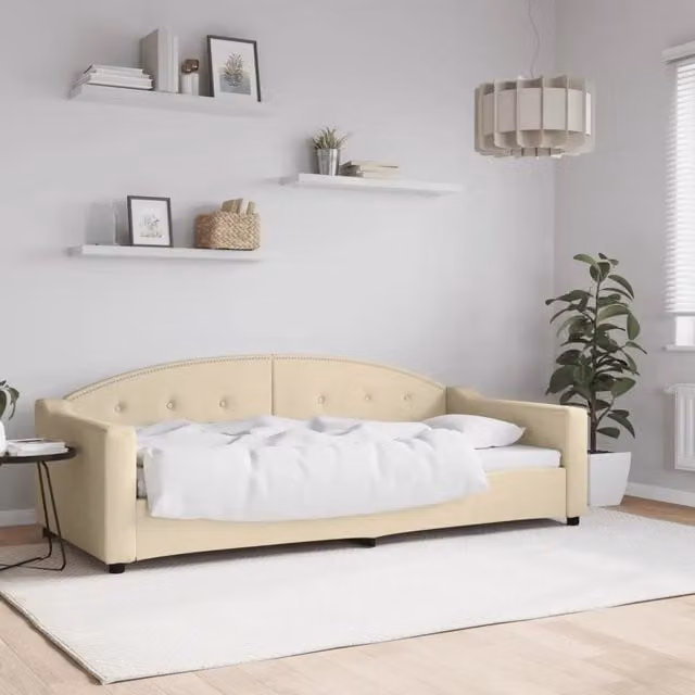 Letto da giorno beige con struttura imbottita vidaXL – 1