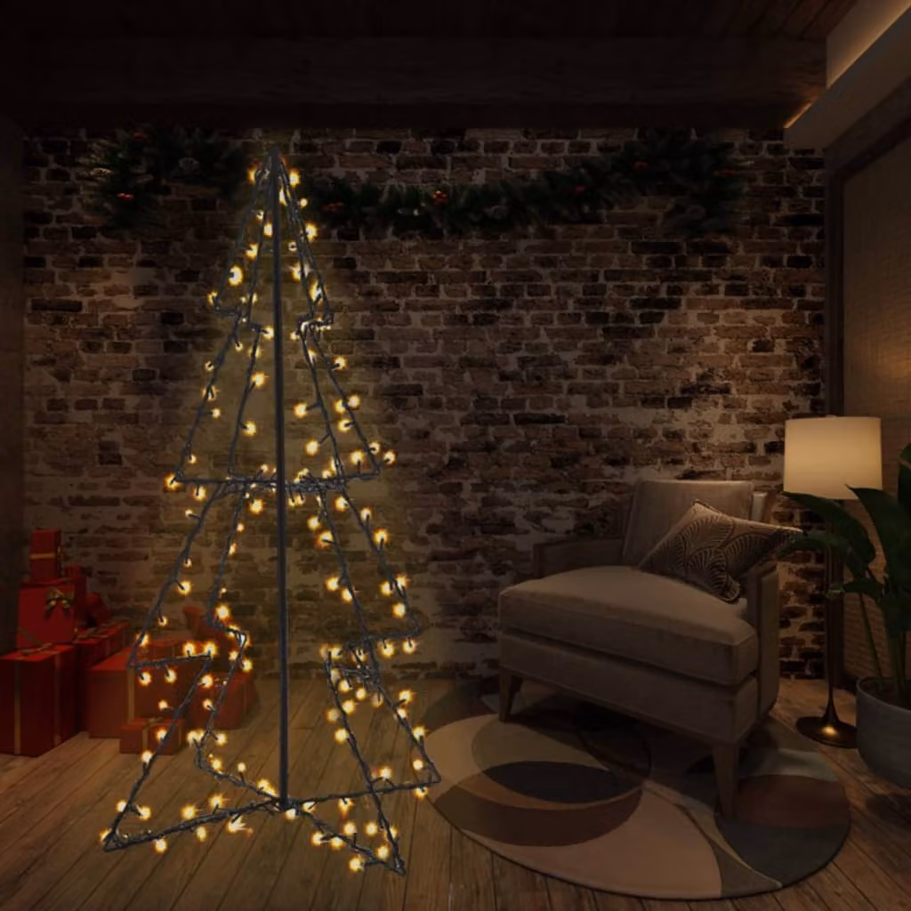 Maison Exclusive - Albero di Natale a forma di cono 240 LED per interni ed esterni 115x150 cm