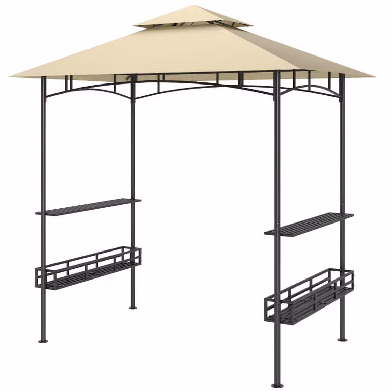 Gazebo da giardino Outsunny, dimensioni 240 x 150 x 257 cm, impermeabile e ignifugo