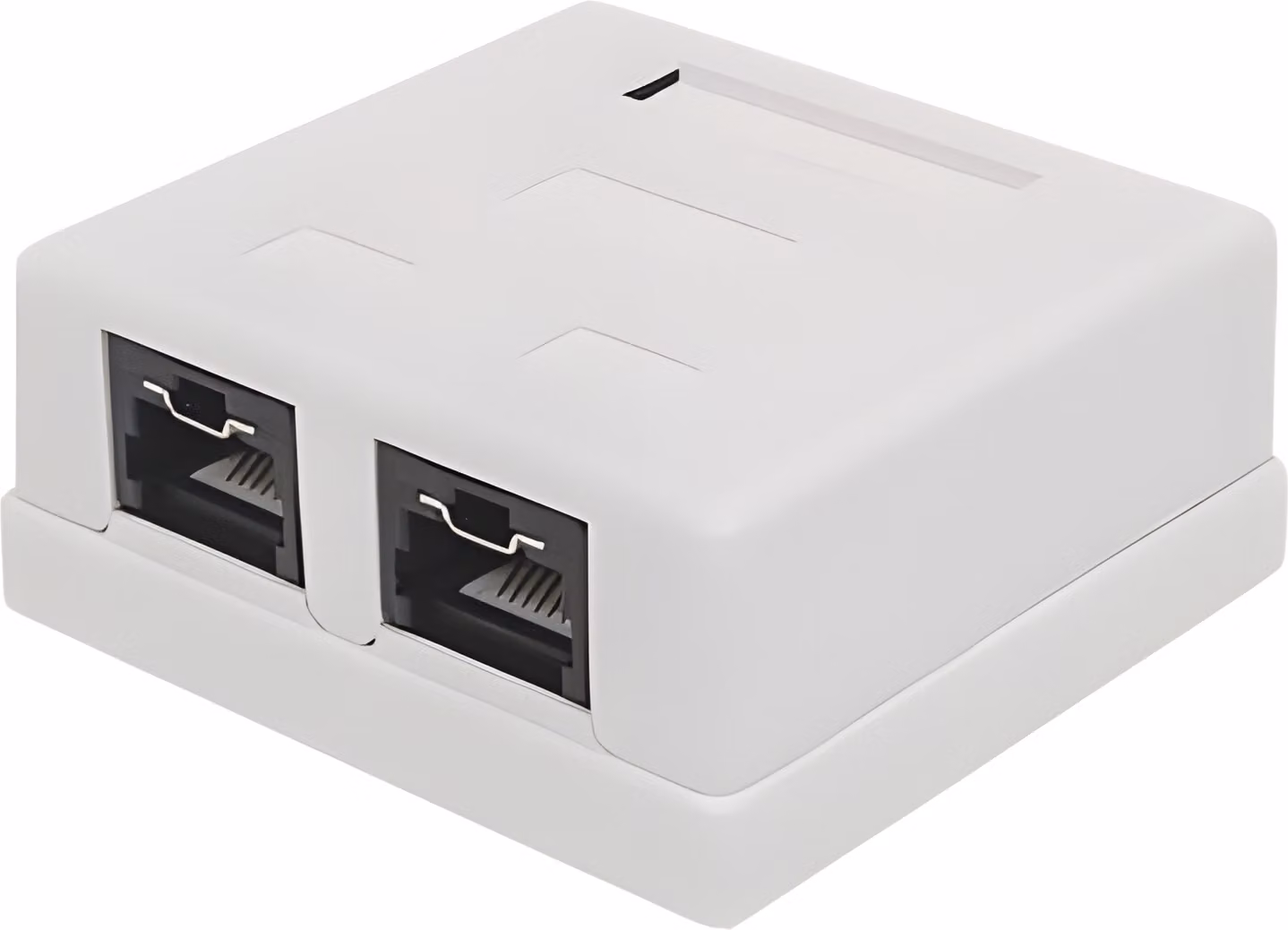 Intellinet 771467 Intellinet Abschließbare Cat6-Aufputzdose 2 Ports UTP. weiß