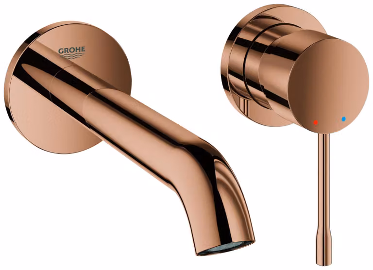 Grohe Essence, mitigeur lavabo 2 trous, saillie 183mm, montage mural, 29192DA1, 29192DA1