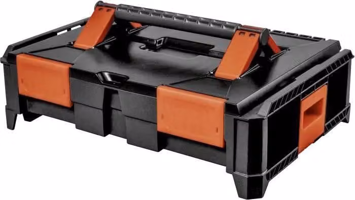 Valigetta portautensili professionale in ABS, 46x34x14 cm, resistente agli urti, compatta, impilabile