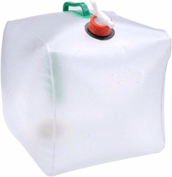 Contenitore per l'acqua con rubinetto, pieghevole, piccolo