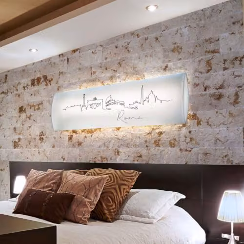 Plafoniera Moderna Polilux ® Grafica Rome 1 Luce Led 18W 3000K