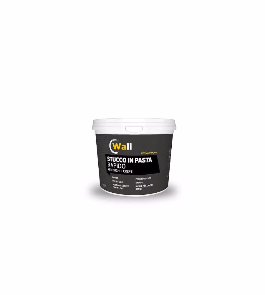 Wall Stucco in Pasta Rapido Bianco per Buchi e Crepe 500g - interni