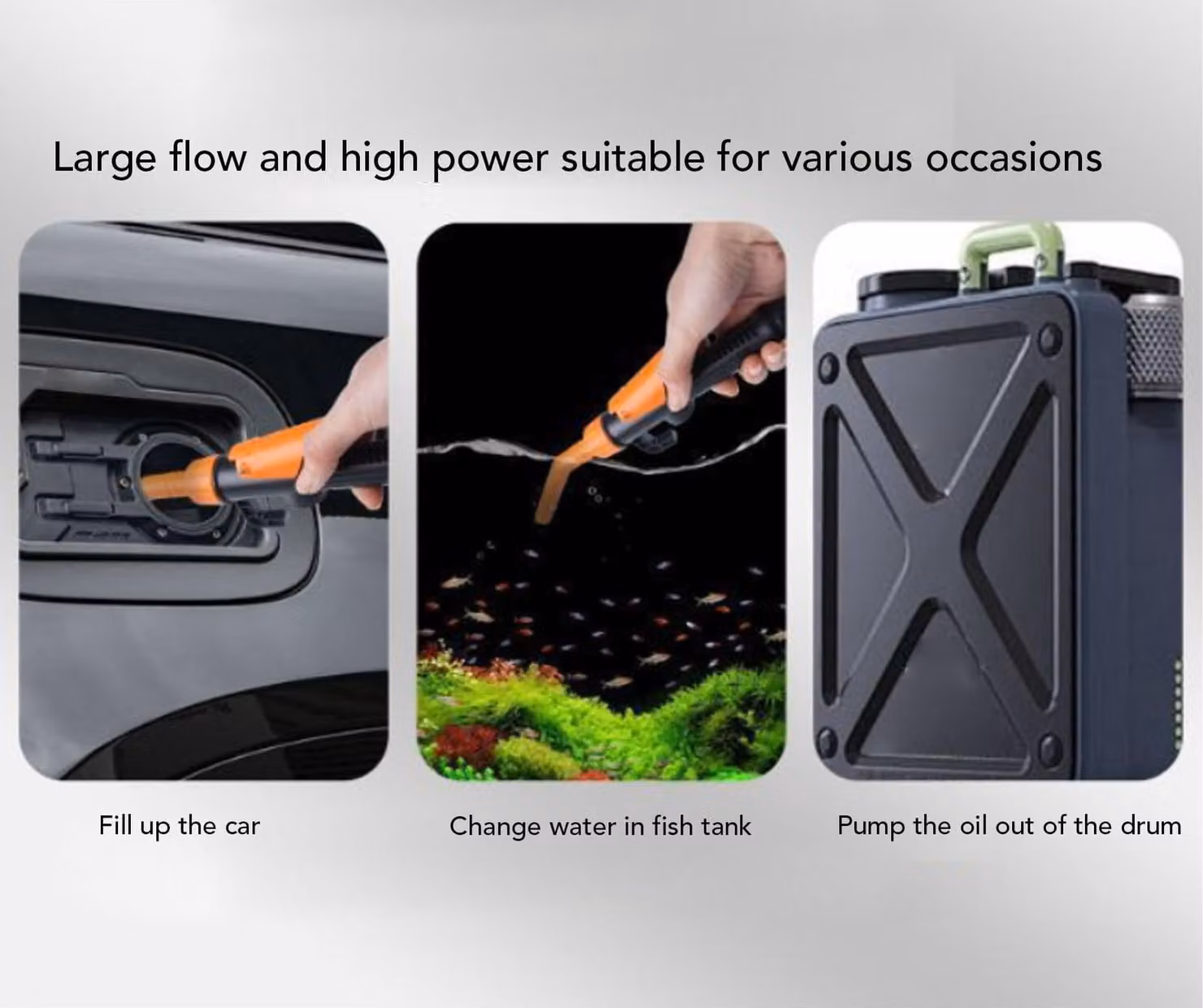 Pompa di trasferimento carburante alimentata a batteria, gas multifunzione portatile per benzina, olio, acqua, con ugello