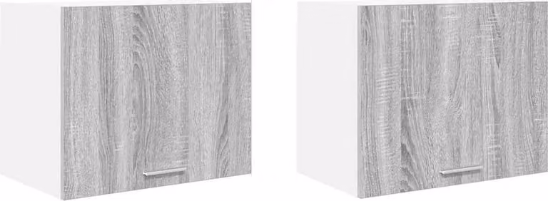 Armadio pensile 2 pcs Grigio Sonoma e Bianco 50 x 31 x 40 cm