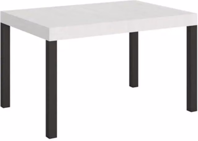 Tavolo allungabile 140/244x90 cm Everyday colore bianco frassino gambe antracite