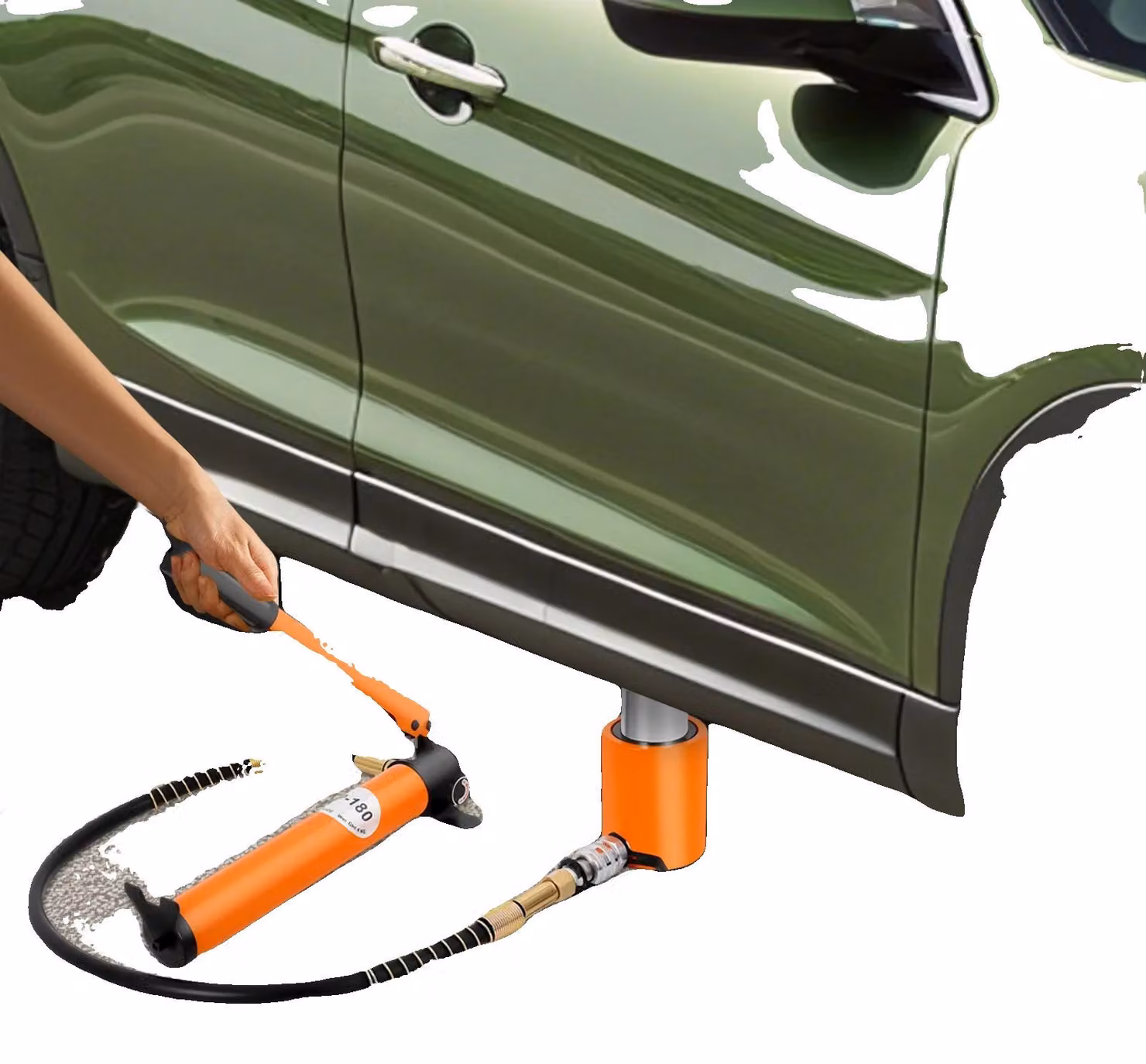 Pompa manuale, cilindro idraulico, capacità di sollevamento 20 tonnellate, capacità olio 350 cc, pressione massima 70 MPa, diametro del mandrino 50 mm, portata a bassa pressione 2 L/s
