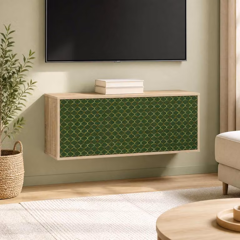 Mobile TV da parete vidaXL GELEEN in Rovere Sonoma, L 102 x P 33 x H 40 cm