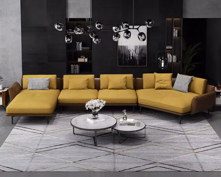 Ecksofa L-Form Wohnlandschaft Sofa Couch Polster Ecke Garnitur Leder Sofas