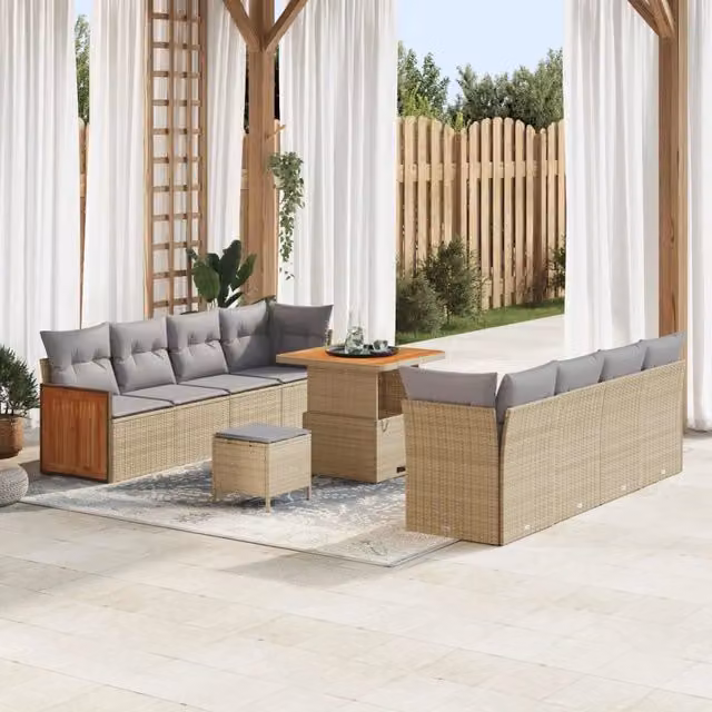 Set Divano da Giardino 11 pz 11-Numero di posti 3363147
