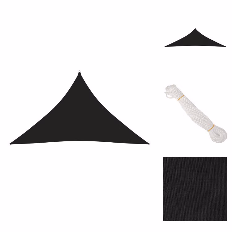 vidaXL Tenda da sole triangolare in tessuto Oxford, 3x3x4,24 m, colore nero - Tende da sole e protezioni solari