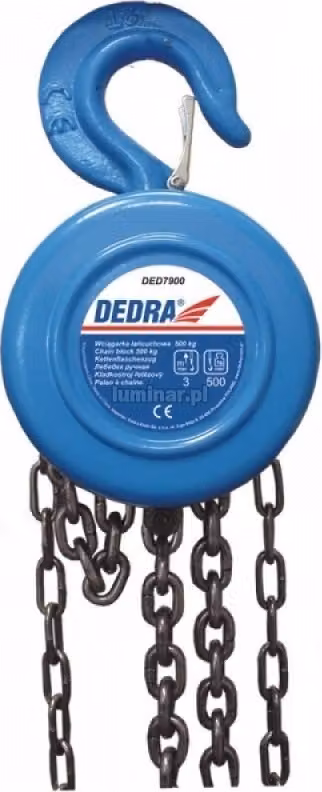 Paranco A Catena, Dedra Ded7901 1000Kg, Sollevamento 3M