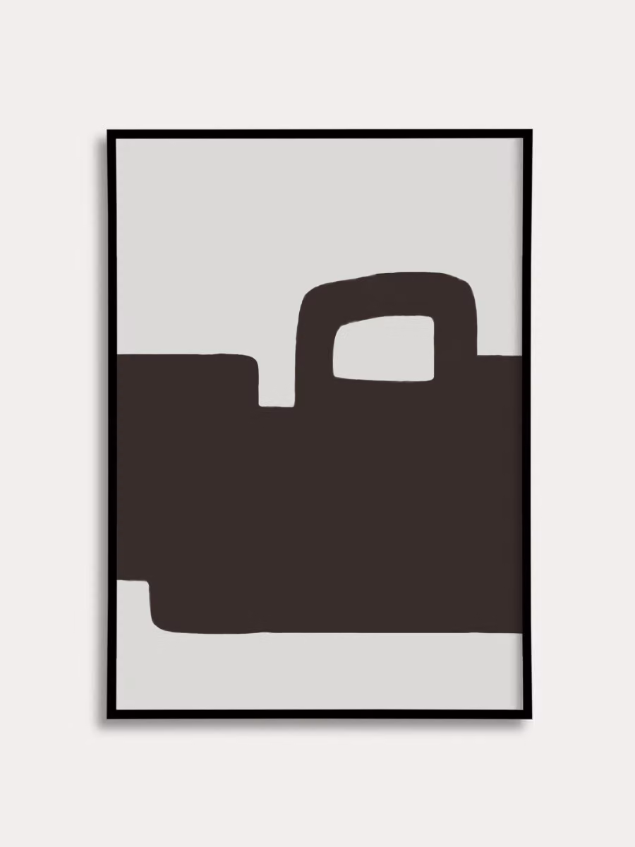 Quadro astratto Opposite Kenay Home bianco e nero L: 50 cm x H: 70 cm – 2