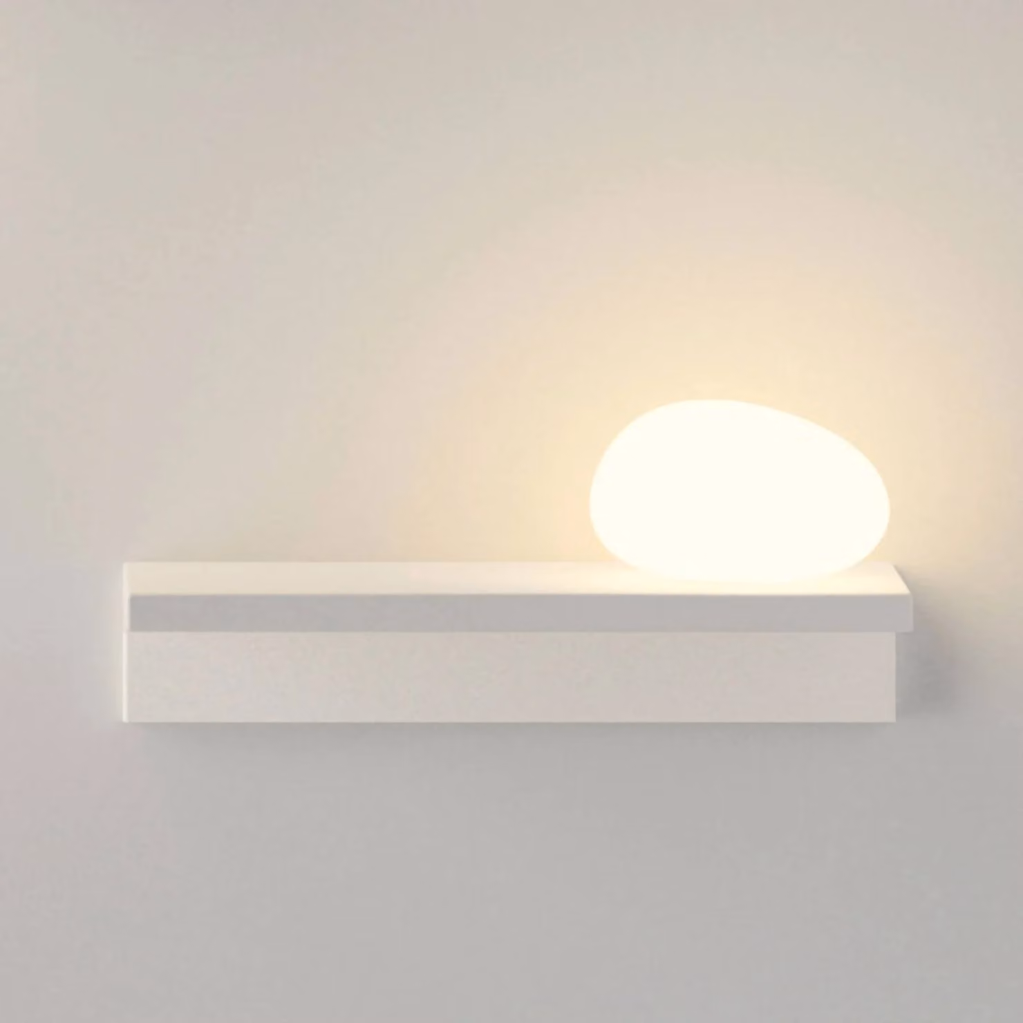 Vibia Applique da parete a LED Suite, Bianco / Opale, Soggiorno / Sala da pranzo, Plastica, Design, Applique a LED