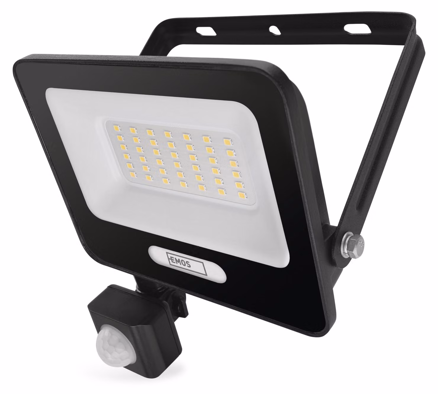 Fareto LED da esterno da 30W con sensore, 3000 lumen, 4000K, grado di protezione IP54, colore nero