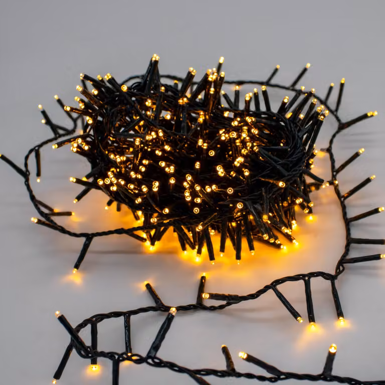 Luci natalizie oro soft 11m per esterni con timer - 500 LED - Illuminazione decorativa da giardino dimmerabile con spina di rete