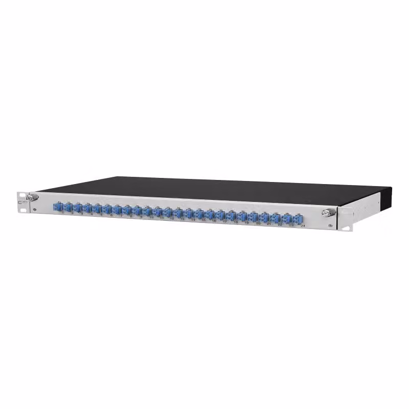 Metz Connect OpDAT slide R pannello di connessione VIK 24xLC-D (blu), OS2, grigio 1502707424-E