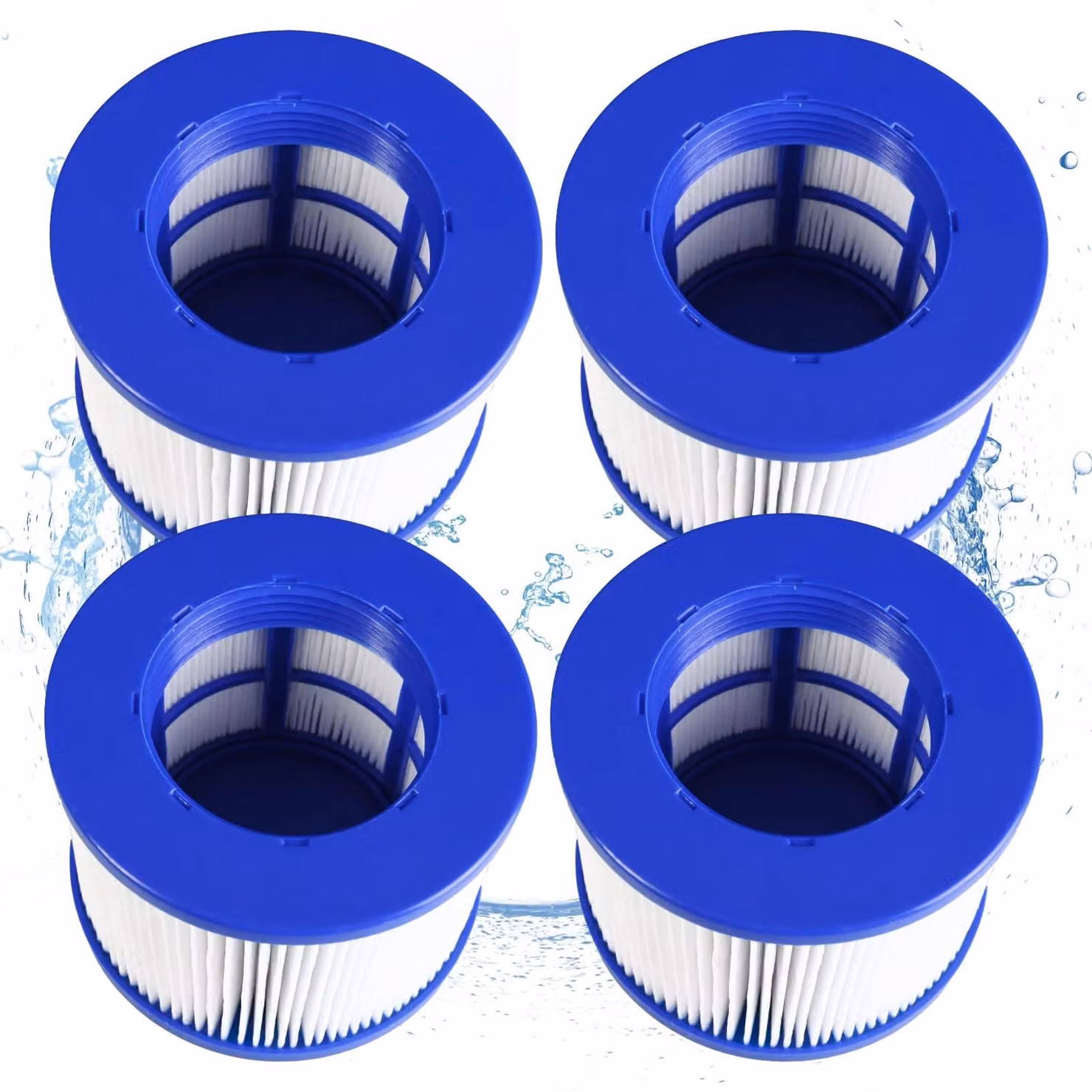 Filtro per spa - Cartuccia filtrante - 75 x 100 mm - Set da 4 pezzi