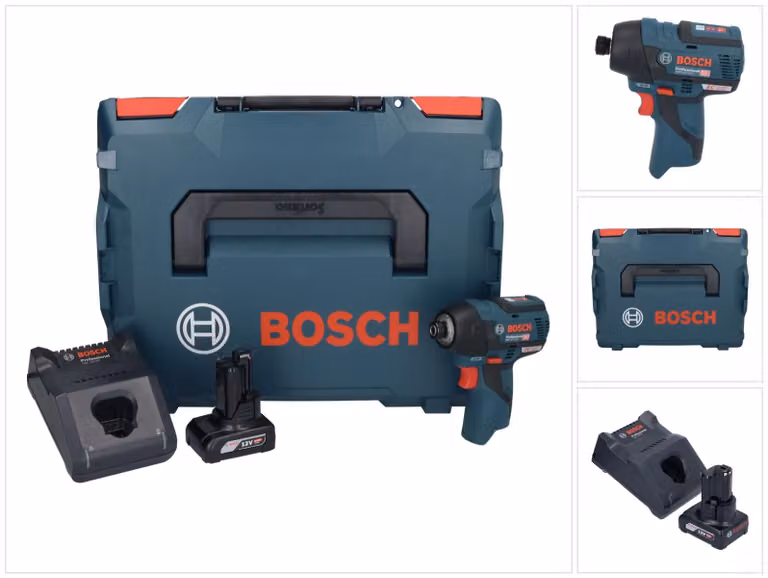 Bosch GDR 12V-110 Professional 12 V 110 Nm 1/4'' Avvitatore a impulsi senza spazzole + 1x batteria 6,0 Ah + caricabatterie + L-Boxx