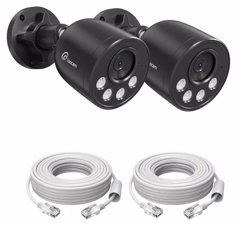 Telecamera di sicurezza 4K 8MP PoE per esterni - Visione notturna UHD fino a 30 metri - Grado di protezione IP66 (resistente all'acqua)