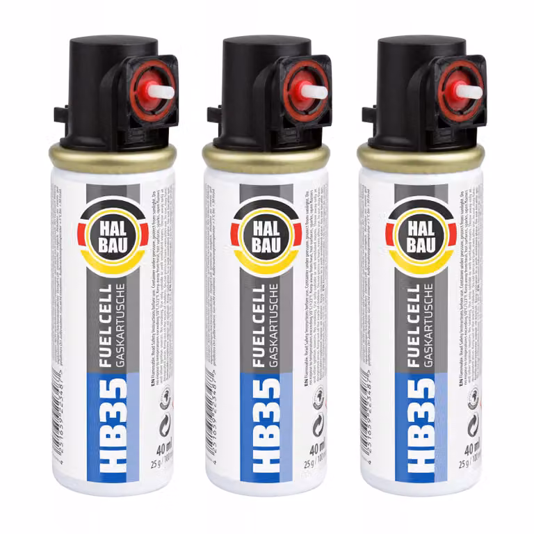 Cartuccia di ricambio HALBAU da 100 mm e 40 ml per chiodatrice, confezione da 3 cartucce HB35