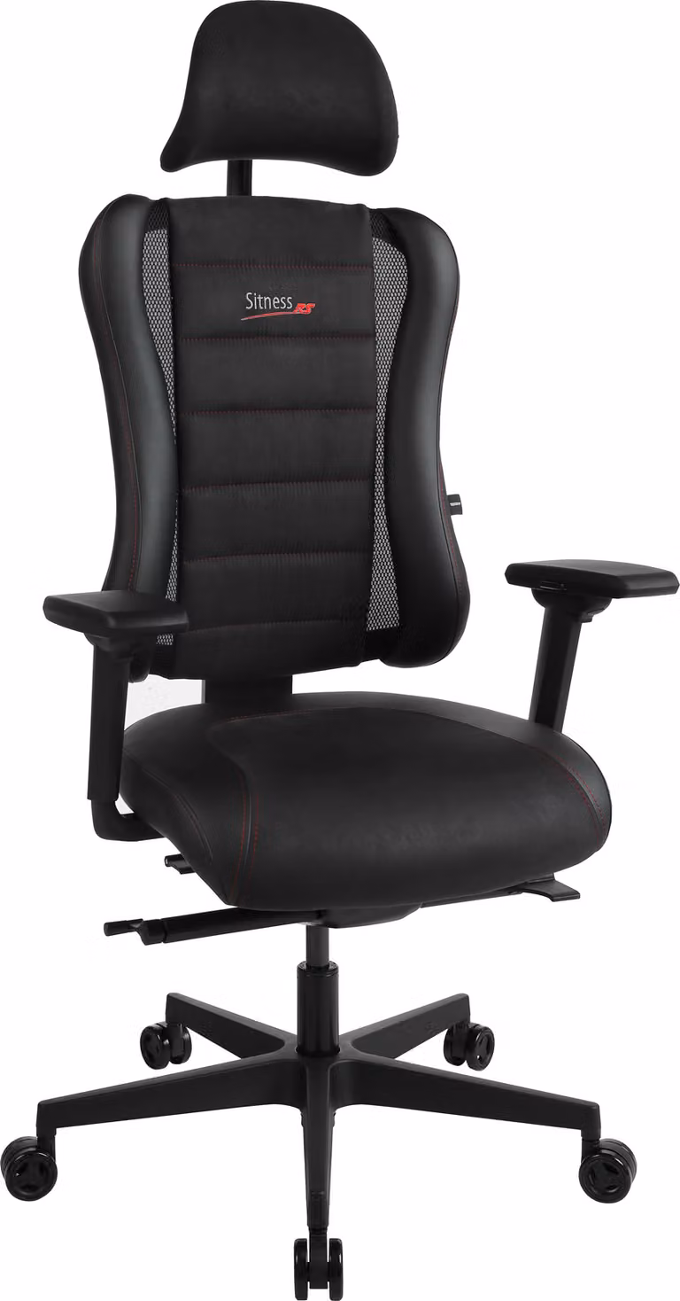 Sedia da gaming - Colore: rosso e nero - Materiale: ecopelle - Braccioli regolabili in 3 posizioni