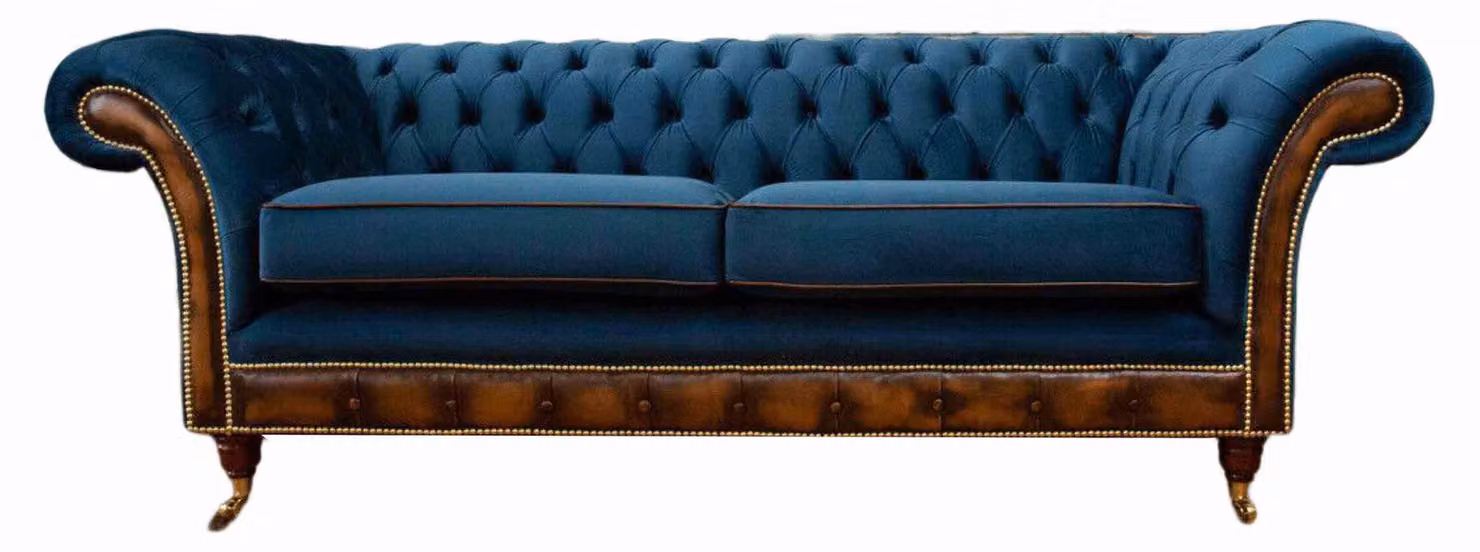 Design Dreisitzer Couch Polster Sofa Chesterfield Zimmer Möbel Sitz