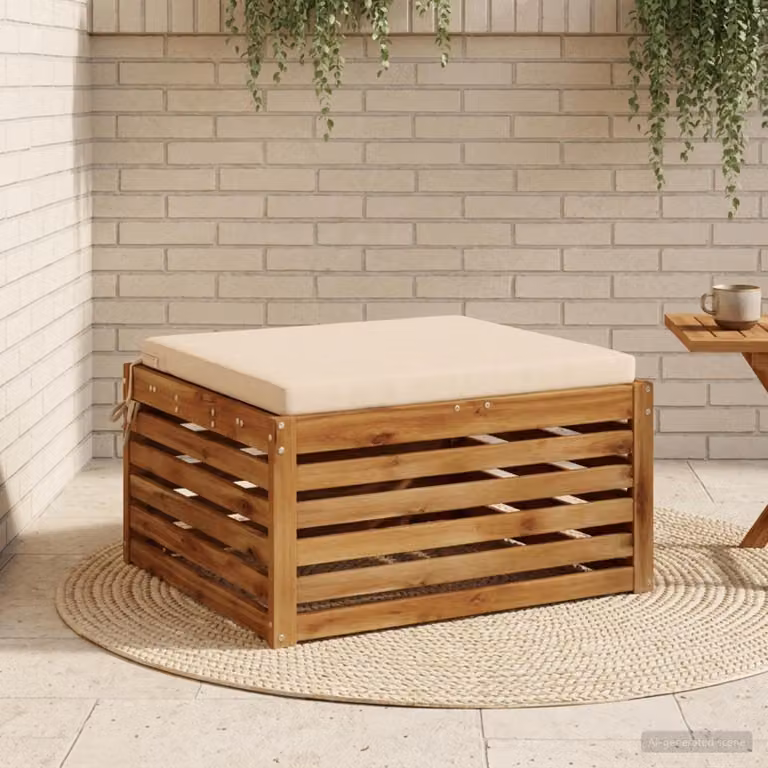 Cuscino per sedia vidaXL SOEST in poliestere con rivestimento lavabile e resistente ai raggi UV, colore beige