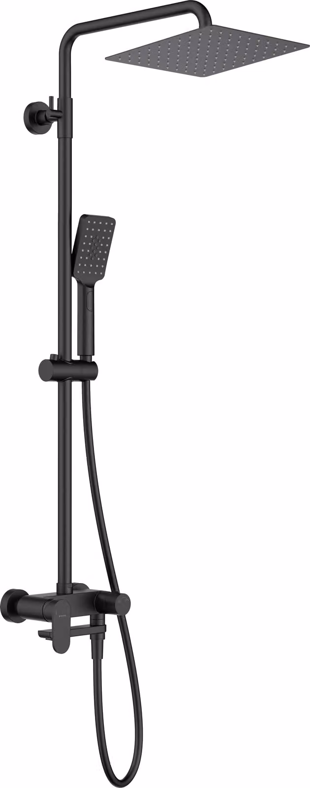 Shower head with bathtub mixer - movable spout