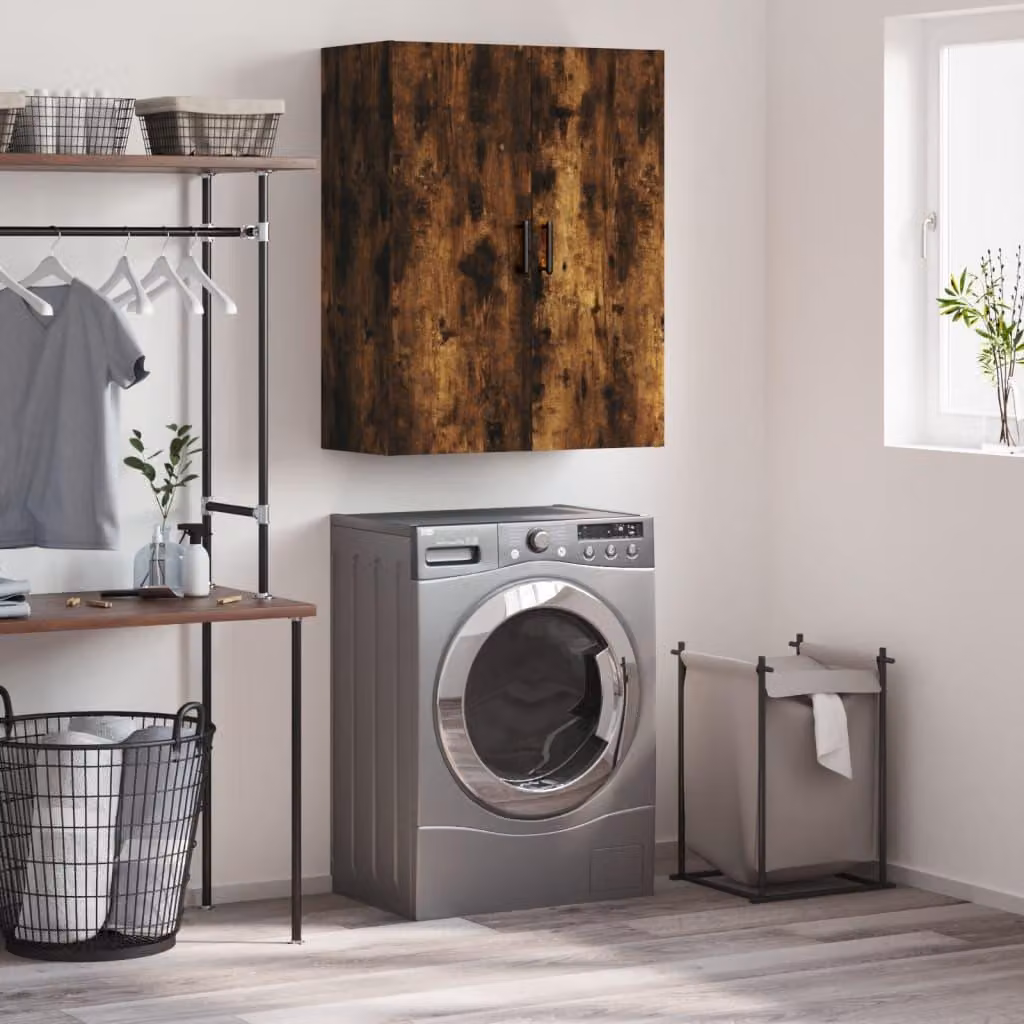 vidaXL Armadio a muro in rovere fumé 69,5x34x90 cm