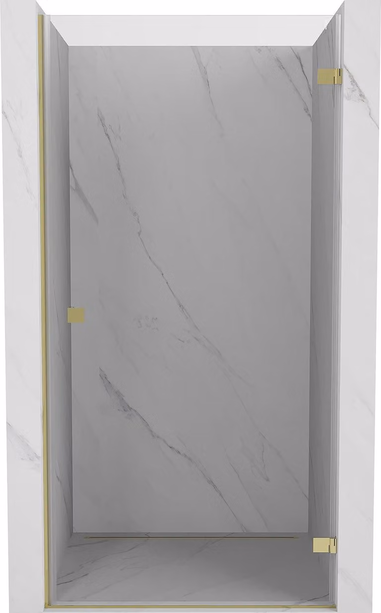 Mexen Lunar-B porta doccia battente destra 65 cm, trasparente, oro - 832-065-000-50-00-P