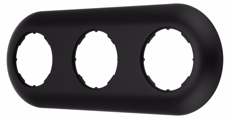 Cornice retrò da incasso a 3 luci I VX1 nero opaco