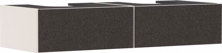 hansgrohe Xevolos E meuble sous lavabo, 2 tiroirs, 1 découpe au centre, 1370x550x275mm, pour console avec vasque à poser, 54317660, 54317660