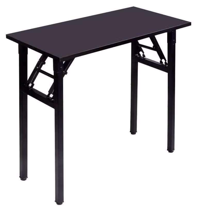 Tavolino pieghevole 80x40 cm, scrivania per computer, portatile, colore nero