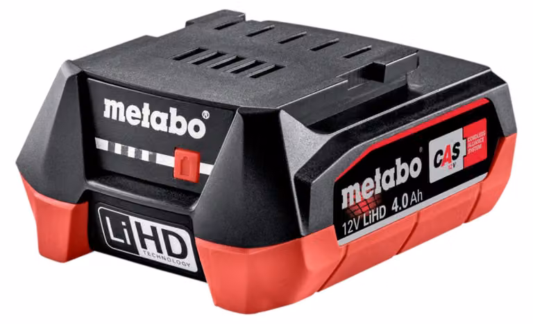 Metabo Akkupack LiHD 12 V 4,0 Ah Werkzeugakku mit Kapazitätsanzeige Ersatzakku