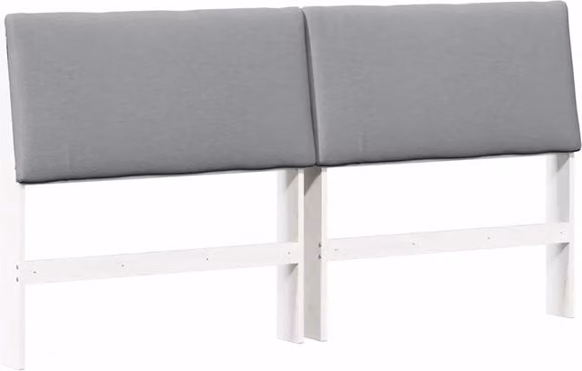 Testiera imbottita in pino massello grigio chiaro Design In L: 200 cm, H: 15 cm, P: 17 cm