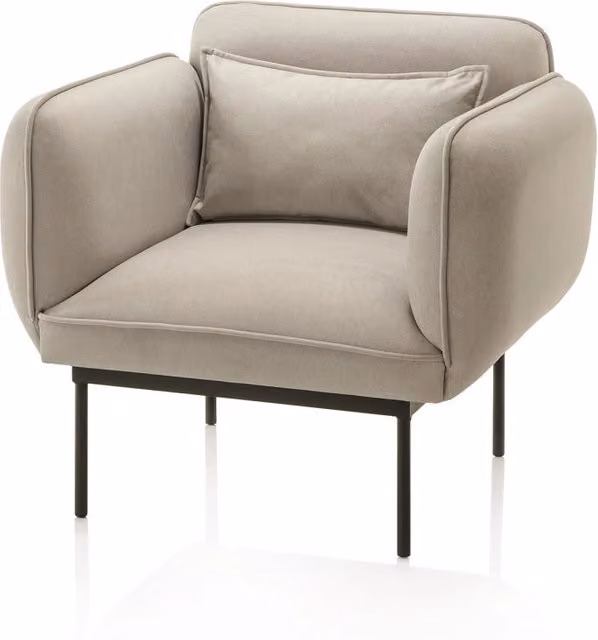 Poltrona VELOUR grigio chiaro