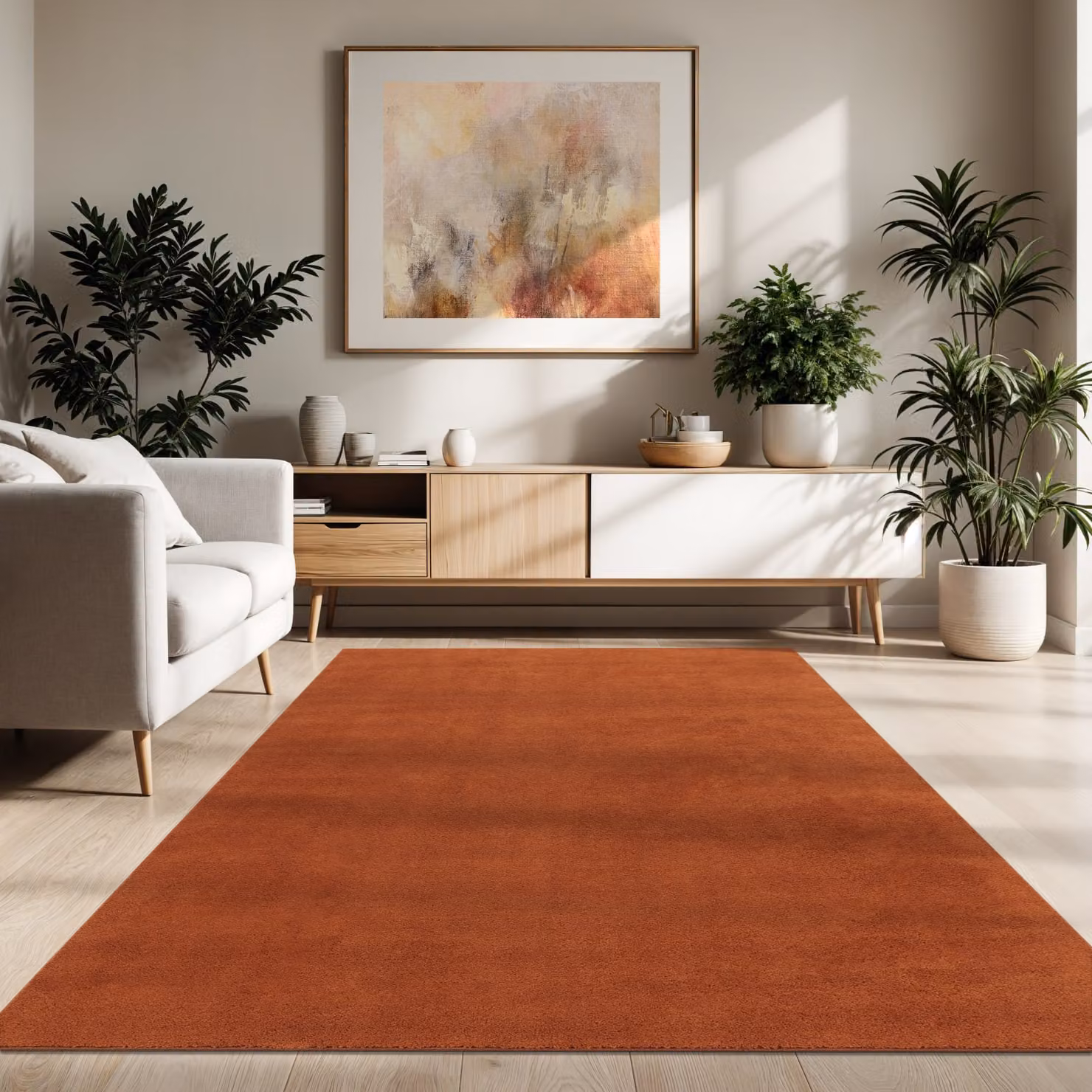 Tappeto Calia Italia moderno color rame e arancione L: 150 cm, P: 80 cm – 2
