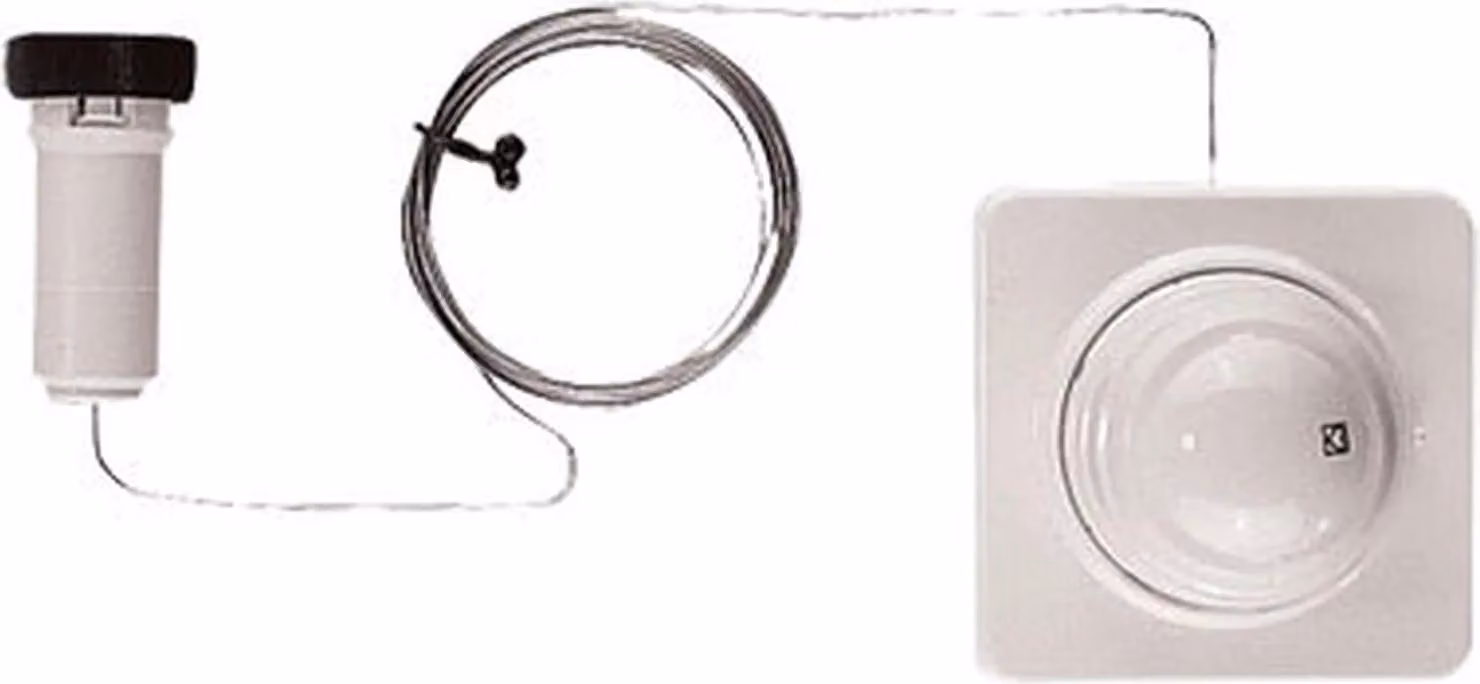 Testa termostatica Herz Design P con regolazione a distanza Tubo capillare 2 mFig (9330/05), 1 pz.