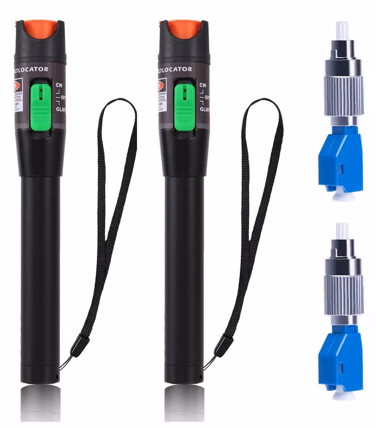 Kit VFL-Pen-Tester da 2 unità, lunghezza 30 km, adattatore FC/LC, localizzatore di guasti per fibra ottica