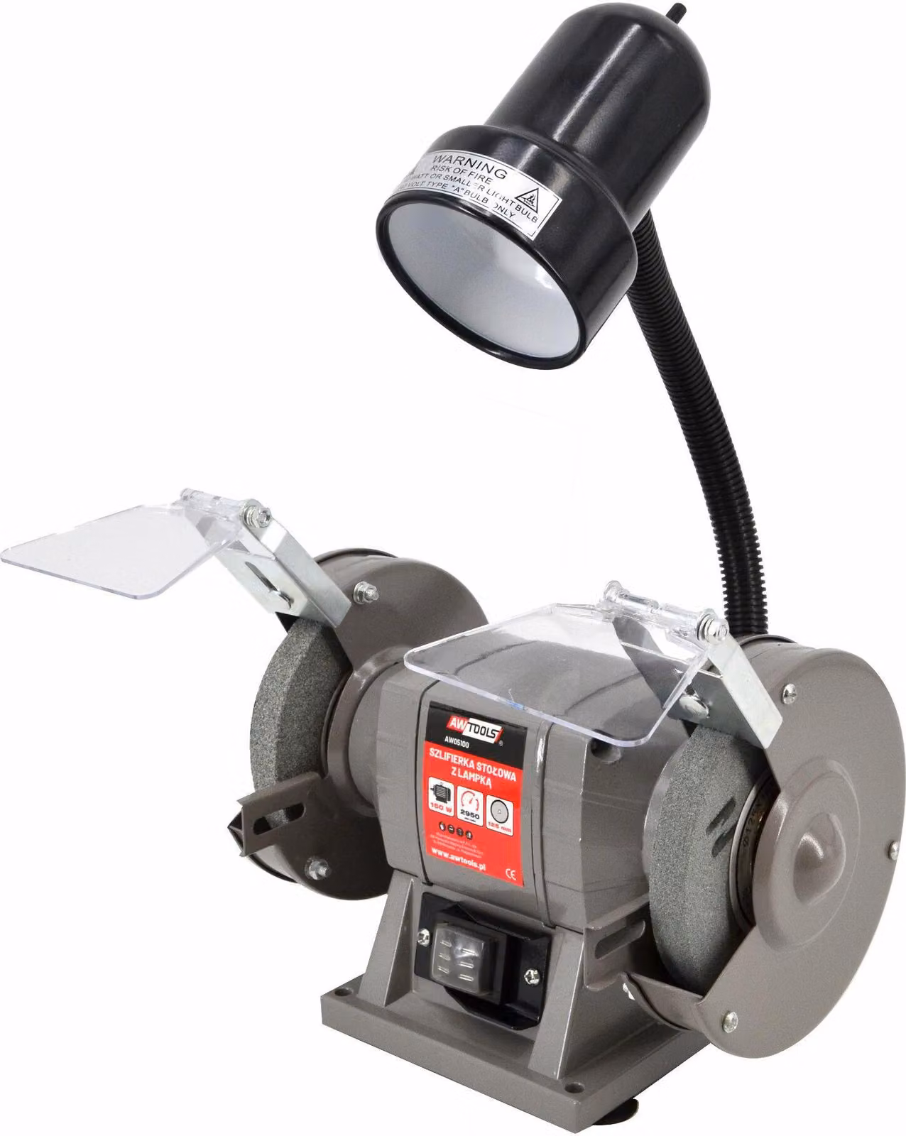 Smerigliatrice da banco Awtools 125mm / 150w con lampada