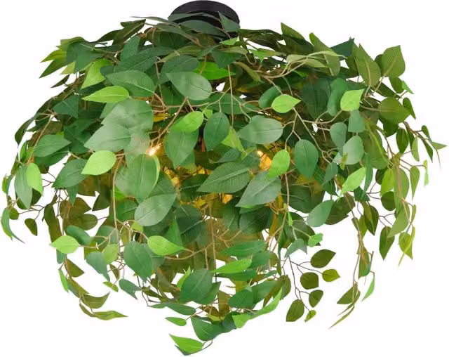 Plafoniera Leavy Trio Lighting in metallo e plastica, verde e nero, D 70 cm
