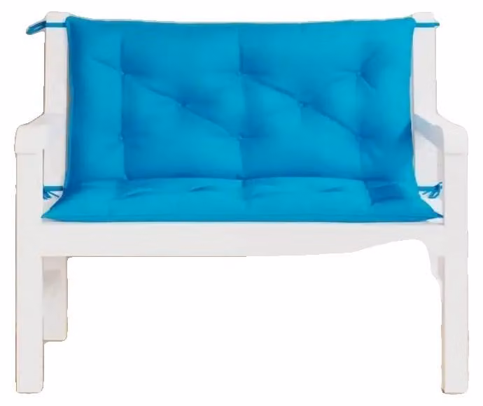 Cuscini per panchine da giardino, imbottitura morbida, tessuto idrorepellente, colore blu
