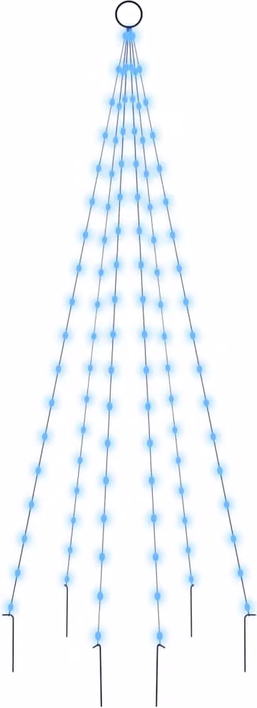 Albero di Natale Pennone Blu 108 LED 180 cm